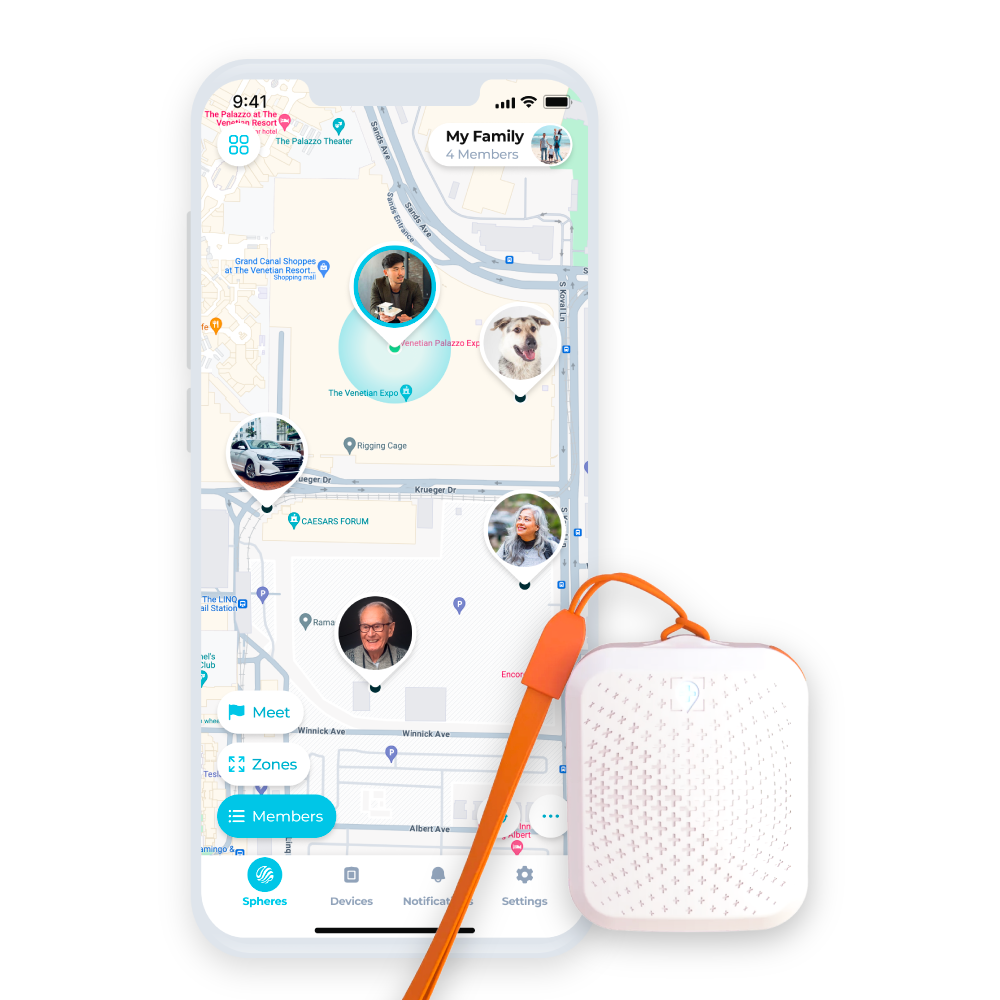 Tack GPS 定位器：適合孩童、長輩、身心障礙者、寵物與汽車（30+ 個國家/地區）