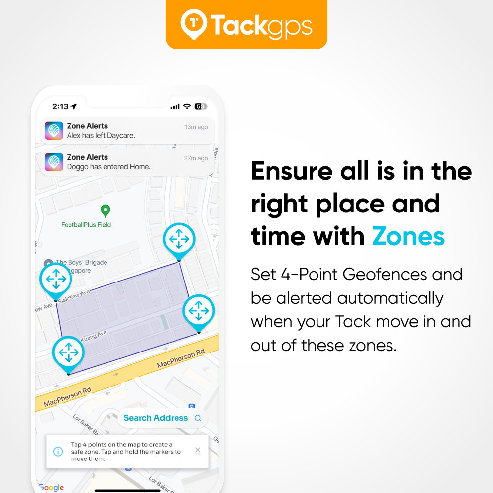 Tack GPS 定位器：適合孩童、長輩、身心障礙者、寵物與汽車（30+ 個國家/地區）