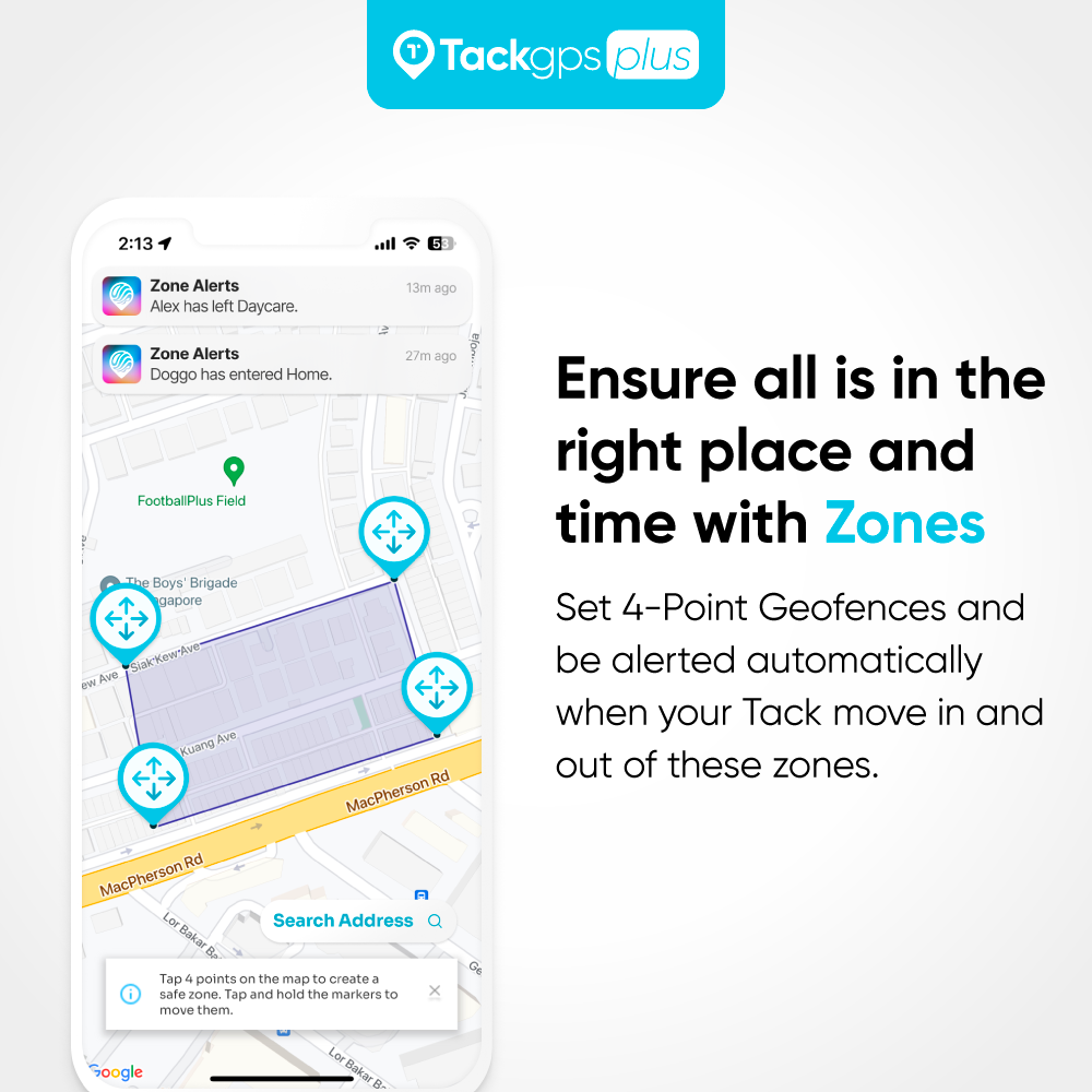 Tack GPS Plus 定位器：適合孩童、長輩、身心障礙者、寵物與汽車，具備跌倒偵測（120+ 個國家/地區）